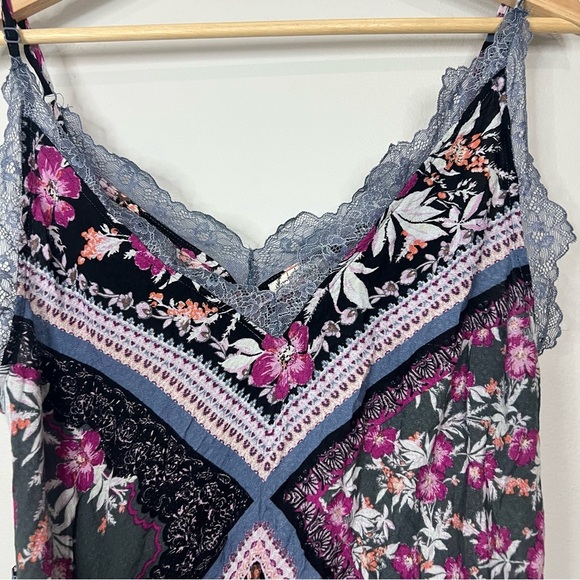 Intimately Free People Stevie Lace Print Maxi Dress Graphite Size Large - Picture 6 of 9